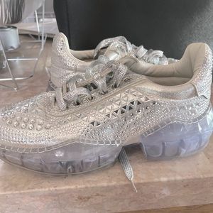 Silver cute sneakers